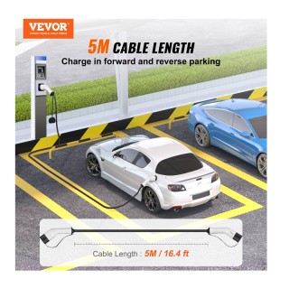 Φορητός Επιτοίχιος Φορτιστής Ηλεκτρικού Αυτοκινήτου EV Type 2 11 kW...