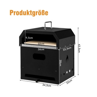 Φορητός Φούρνος Πίτσας με Κάρβουνο Πολλαπλών Χρήσεων 4 σε 1 36 x 33... Φορητός Φούρνος Πίτσας με Κάρβουνο Πολλαπλών Χρήσεων 4 σε 1 36 x 33...