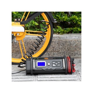 Φορτιστής Μπαταρίας Αυτοκινήτου 6/12V 10A με Φακό και Συμπιεστή Αέρ...