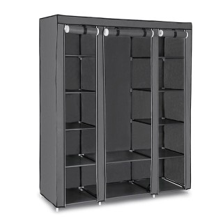 Φορητή Υφασμάτινη Ντουλάπα με Μεταλλικό Σκελετό 175 x 150 x 45 cm Χ... Φορητή Υφασμάτινη Ντουλάπα με Μεταλλικό Σκελετό 175 x 150 x 45 cm Χ...