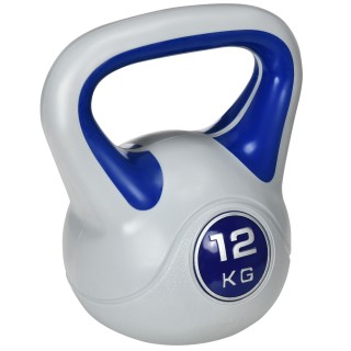 SPORTNOW Kettlebell 12kg σε PU και Sand με επίπεδη βάση και λαβή γι...