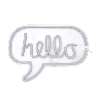 Διακοσμητικό Φωτιστικό Neon Hello 43 x 2 x 31 cm Home Deco Factory ...