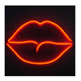 Διακοσμητικό Φωτιστικό Neon Mouth 43 x 2 x 28 cm Home Deco Factory ...
