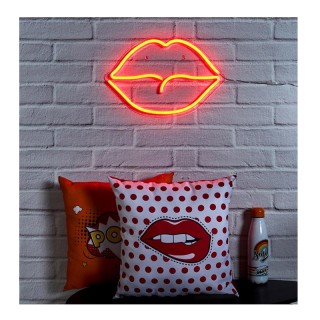 Διακοσμητικό Φωτιστικό Neon Mouth 43 x 2 x 28 cm Home Deco Factory ...