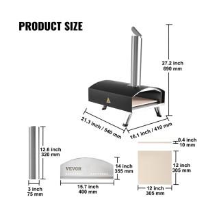 Φούρνος Πίτσας Πέλλετ/Κάρβουνο Εξωτερικού Χώρου 540 x 410 x 690 mm ... Φούρνος Πίτσας Πέλλετ/Κάρβουνο Εξωτερικού Χώρου 540 x 410 x 690 mm ...