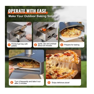 Φούρνος Πίτσας Πέλλετ/Κάρβουνο Εξωτερικού Χώρου 540 x 410 x 690 mm ...