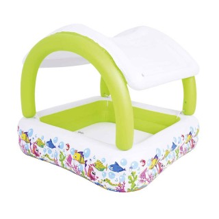 Φουσκωτή Παιδική Πισίνα με Αφαιρούμενο Φουσκωτό Σκίαστρο 145 x 145 ... Φουσκωτή Παιδική Πισίνα με Αφαιρούμενο Φουσκωτό Σκίαστρο 145 x 145 ...