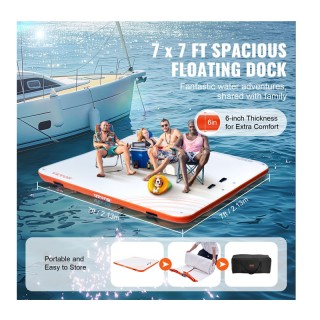 Φουσκωτή Πλωτή Πλατφόρμα με Σκάλα και Αντλία Φουσκώματος 2.13 x 2.1...