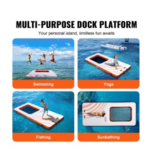 Φουσκωτή Πλωτή Πλατφόρμα με Σκάλα και Αντλία Φουσκώματος 4.57 x 1.9...