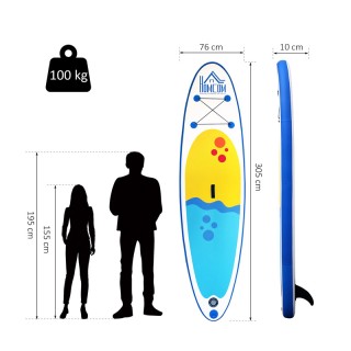 Φουσκωτή Σανίδα SUP με Αξεσουάρ 305 x 76 x 10 cm HOMCOM A33-008 Φουσκωτή Σανίδα SUP με Αξεσουάρ 305 x 76 x 10 cm HOMCOM A33-008