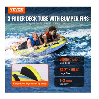 Φουσκωτό Ρυμουλκούμενο Θαλάσσιο Παιχνίδι 3 Ατόμων 1580 mm VEVOR CQT... Φουσκωτό Ρυμουλκούμενο Θαλάσσιο Παιχνίδι 3 Ατόμων 1580 mm VEVOR CQT...
