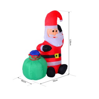 Φουσκωτός Άγιος Βασίλης 1.2 m με LED Φωτισμό HOMCOM 844-006 Φουσκωτός Άγιος Βασίλης 1.2 m με LED Φωτισμό HOMCOM 844-006