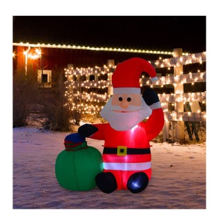 Φουσκωτός Άγιος Βασίλης 1.2 m με LED Φωτισμό HOMCOM 844-006 Φουσκωτός Άγιος Βασίλης 1.2 m με LED Φωτισμό HOMCOM 844-006
