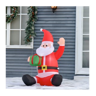 Φουσκωτός Άγιος Βασίλης 1.2 m με LED Φωτισμό HOMCOM 844-166