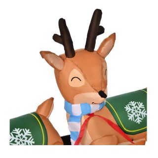 Φουσκωτός Άγιος Βασίλης με Έλκηθρο και LED Φωτισμό 319 x 59 x 132 c... Φουσκωτός Άγιος Βασίλης με Έλκηθρο και LED Φωτισμό 319 x 59 x 132 c...