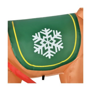 Φουσκωτός Άγιος Βασίλης με Έλκηθρο και LED Φωτισμό 319 x 59 x 132 c...