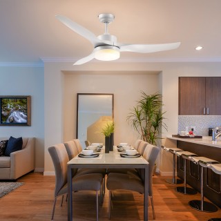 HOMCOM 3 Mode LED Light Ανεμιστήρας Οροφής με Τηλεχειριστήριο, 6 Τα...