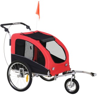 PawHut Bicycle Trailer για σκύλους μεσαίου μεγέθους με 2 εισόδους μ... PawHut Bicycle Trailer για σκύλους μεσαίου μεγέθους με 2 εισόδους μ...