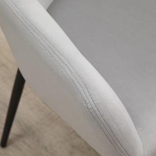 HOMCOM Σετ 2 καρέκλες σαλονιού Nordic με κυρτή πλάτη και μπράτσα κα...