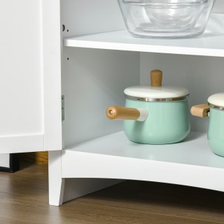 Μονάδα HOMCOM High Pantry με 2 Ντουλάπες, Ρυθμιζόμενα Ράφια και Επι...