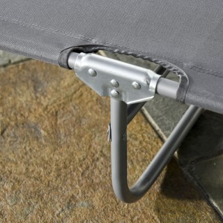 Outsunny πτυσσόμενη ξαπλώστρα κήπου σε μεταλλικό και ύφασμα Oxford,...