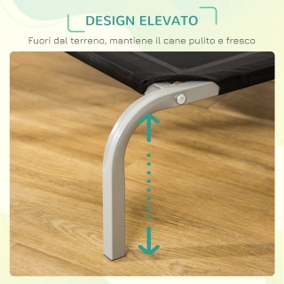 Κρεβάτι PawHut Raised Dog με αναπνεύσιμο κάθισμα, από μέταλλο και ύ...