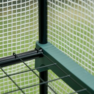 Outsunny Υπαίθριο Θερμοκήπιο με 2 Ράφια, Κυλιόμενη Πόρτα, 143x73x19... Outsunny Υπαίθριο Θερμοκήπιο με 2 Ράφια, Κυλιόμενη Πόρτα, 143x73x19...