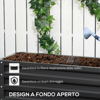 Outsunny 2 επιπέδων ατσάλι ανοιχτό υπερυψωμένο κρεβάτι κήπου, 120x1... Outsunny 2 επιπέδων ατσάλι ανοιχτό υπερυψωμένο κρεβάτι κήπου, 120x1...