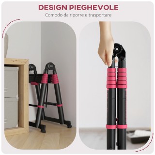 Πτυσσόμενη τηλεσκοπική σκάλα HOMCOM με 12 σκαλοπάτια, από αλουμίνιο... Πτυσσόμενη τηλεσκοπική σκάλα HOMCOM με 12 σκαλοπάτια, από αλουμίνιο...
