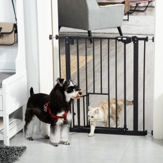 PawHut Dog Gate με Push Fit, Επεκτάσιμη από 74-80cm με Αυτόματο Κλε...