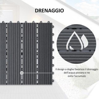 Outsunny Garden Tiles Interlocking Σετ 11 πλακάκια πλακοστρώσεων κή... Outsunny Garden Tiles Interlocking Σετ 11 πλακάκια πλακοστρώσεων κή...