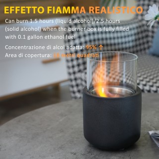 Επιτραπέζιο τζάκι βιοαιθανόλης HOMCOM με δοχείο 0,4L, 12x12x19cm, Σ... Επιτραπέζιο τζάκι βιοαιθανόλης HOMCOM με δοχείο 0,4L, 12x12x19cm, Σ...