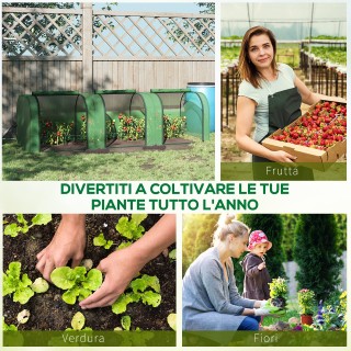 Θερμοκήπιο Outsunny Tunnel Garden από ατσάλι και πλαστικό PP με κυλ... Θερμοκήπιο Outsunny Tunnel Garden από ατσάλι και πλαστικό PP με κυλ...