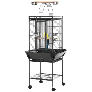 PawHut Budgie Cage with 2 Perches and Arched Ladder, Ατσάλι, 62,5x6...