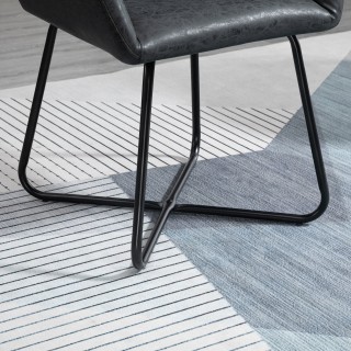 HOMCOM Σετ 2 Μοντέρνες Καρέκλες για Τραπεζαρία, Κουζίνα ή Σαλόνι, Κ...