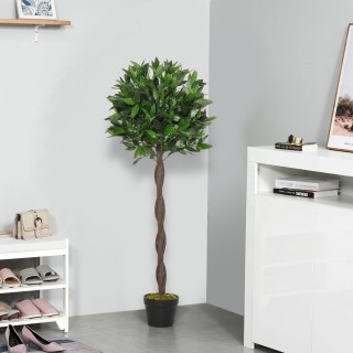 Outsunny Σετ 2 ψεύτικα φυτά δάφνης σε γλάστρα ύψους 120 cm για εσωτ... Outsunny Σετ 2 ψεύτικα φυτά δάφνης σε γλάστρα ύψους 120 cm για εσωτ...