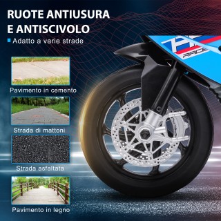 Μοτοσικλέτα HOMCOM για παιδιά 18-60 μηνών Μοντέλο BMW HP4 με προβολ...