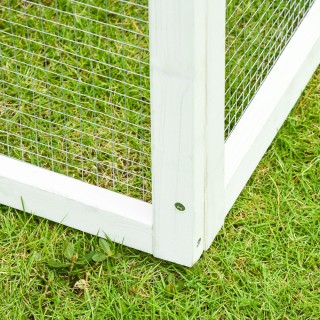 PawHut Ξύλινη Κουνέλια Κουνελιών με Ανοιχτό Χώρο και Ράμπα, Σπίτι Κ...