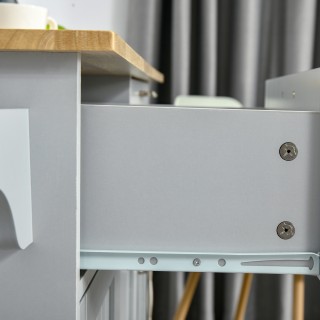 Ξύλινο καρότσι κουζίνας HOMCOM πολλαπλών χρήσεων με 2 συρτάρια, 3 π... Ξύλινο καρότσι κουζίνας HOMCOM πολλαπλών χρήσεων με 2 συρτάρια, 3 π...