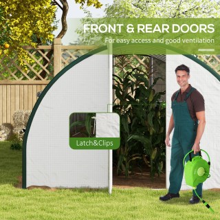 Θερμοκήπιο Outsunny Tunnel 6x3 m με 2 εισόδους και 8 παράθυρα, σε P... Θερμοκήπιο Outsunny Tunnel 6x3 m με 2 εισόδους και 8 παράθυρα, σε P...