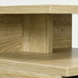 HOMCOM Σετ 2 Μοντέρνα Κρεμαστά Κομοδίνα με Συρτάρι και Πάνω Ράφι, 3...