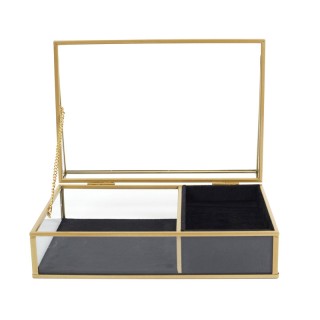 Γυάλινη Κοσμηματοθήκη 23 x 16 x 8 cm Home Deco Factory HD0095 Γυάλινη Κοσμηματοθήκη 23 x 16 x 8 cm Home Deco Factory HD0095