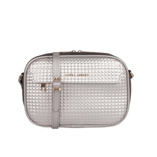 Γυναικεία Τσάντα με Διπλό Φερμουάρ Χρώματος Ασημί Pyramid Laura Ash... Γυναικεία Τσάντα με Διπλό Φερμουάρ Χρώματος Ασημί Pyramid Laura Ash...