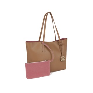 Γυναικεία Τσάντα Χειρός Χρώματος Camel Beverly Hills Polo Club 402 ...