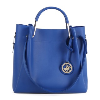 Γυναικεία Τσάντα Χειρός Χρώματος Μπλε Beverly Hills Polo Club 396 6...