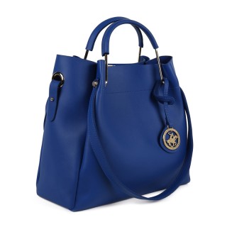 Γυναικεία Τσάντα Χειρός Χρώματος Μπλε Beverly Hills Polo Club 396 6...