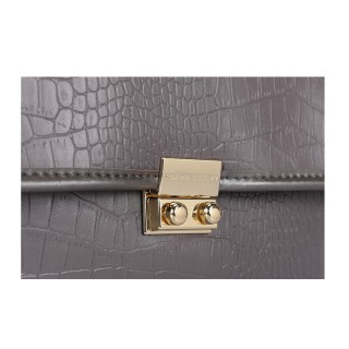 Γυναικεία Τσάντα Ώμου Κροκό με Αλυσίδα Χρώματος Γκρι Laura Ashley D... Γυναικεία Τσάντα Ώμου Κροκό με Αλυσίδα Χρώματος Γκρι Laura Ashley D...