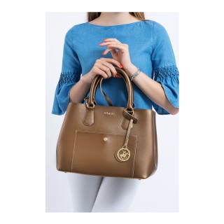 Γυναικεία Τσάντα Χειρός Χρώματος Copper Beverly Hills Polo Club 589...