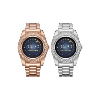 Γυναικείο Smartwatch Χρώματος Ροζ - Χρυσό με Μεταλλικό Μπρασελέ και... Γυναικείο Smartwatch Χρώματος Ροζ - Χρυσό με Μεταλλικό Μπρασελέ και...