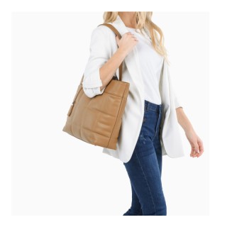 Γυναικεία Τσάντα Χειρός Χρώματος Καφέ Ανοιχτό Puccini BML014-2 Γυναικεία Τσάντα Χειρός Χρώματος Καφέ Ανοιχτό Puccini BML014-2